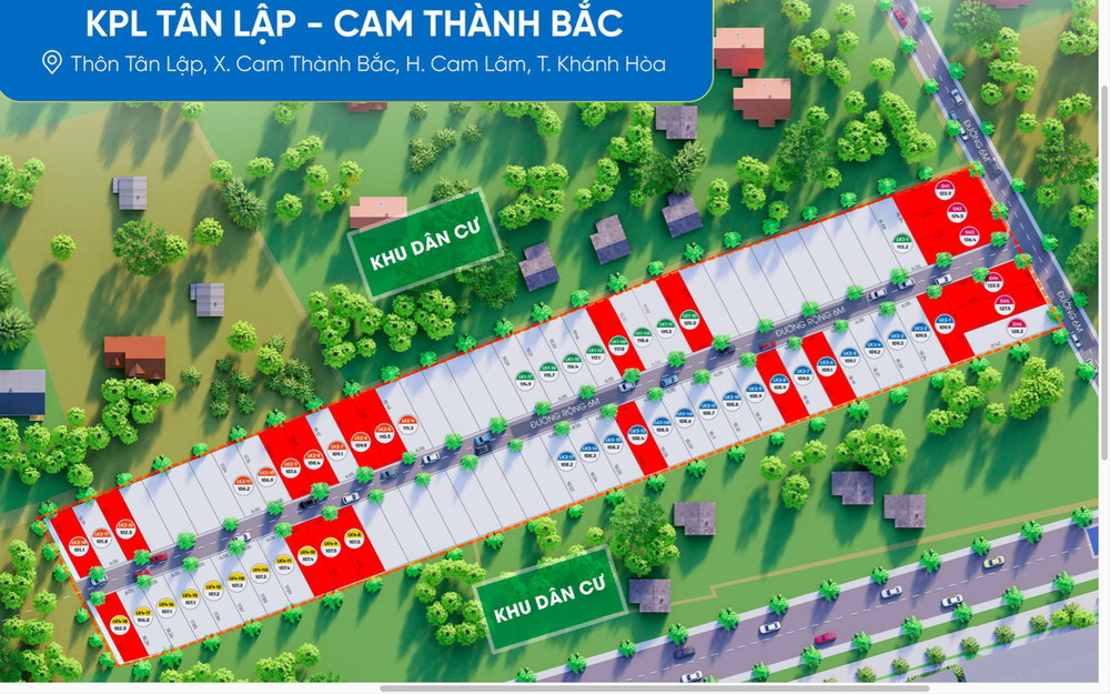 Khu phân lô Tân Lập - xã Cam Thành Bắc gần KCN Tân Lập